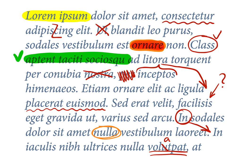Correcciones a un libro... con Lorem Ipsum